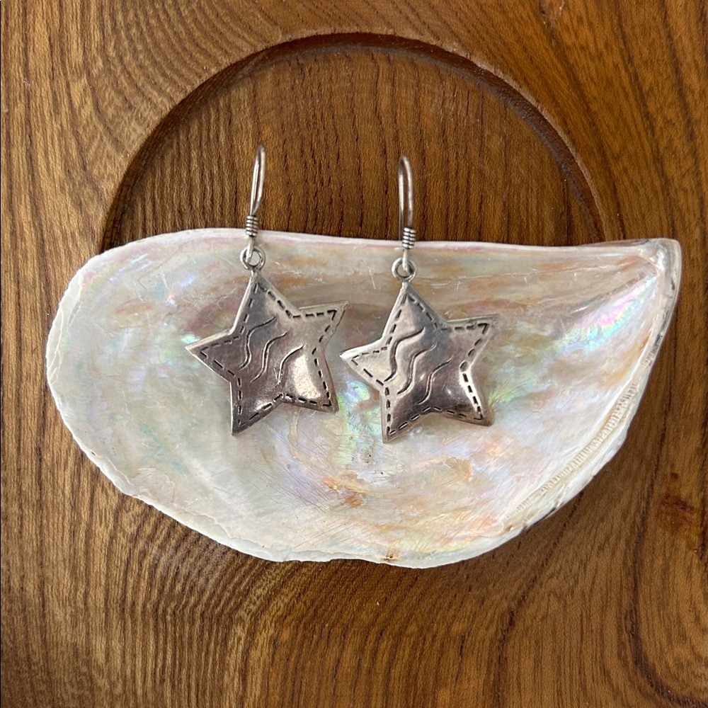 Silver Star Earrings
